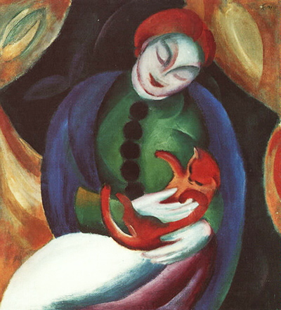 Mädchen mit Katze II Franz Marc